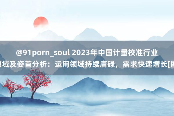 @91porn_soul 2023年中国计量校准行业领域及姿首分析：运用领域持续庸碌，需求快速增长[图]